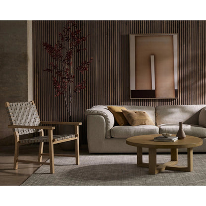 Liad Coffee Table by Four Hands in natural nettlewood. Made from solid nettlewood, iron in a modern style.