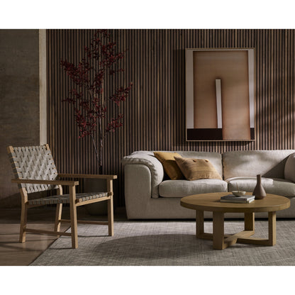 Liad Coffee Table by Four Hands in natural nettlewood. Made from solid nettlewood, iron in a modern style.