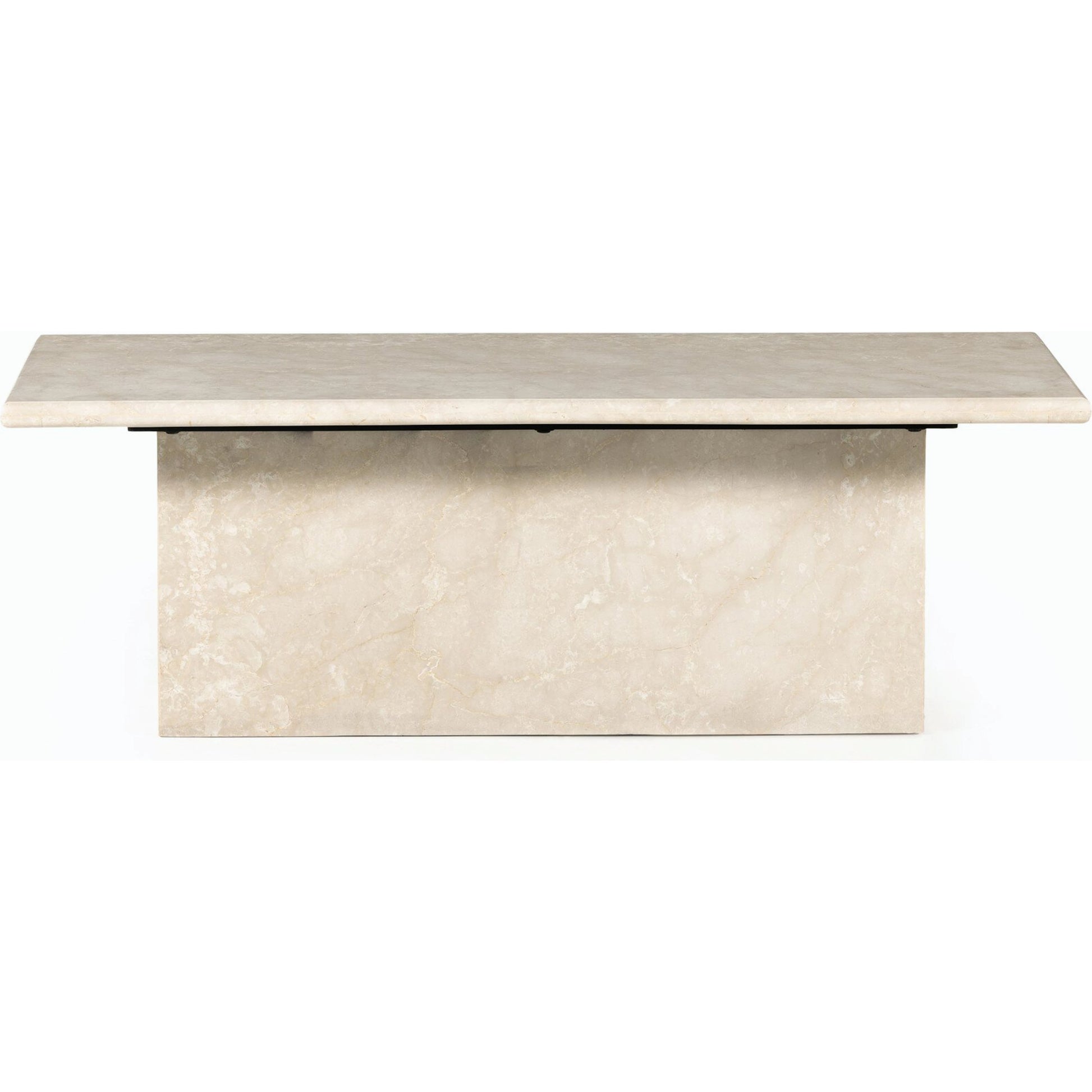Arum Coffee Table by Four Hands in cream marble. Made from solid marble in a coastal style.