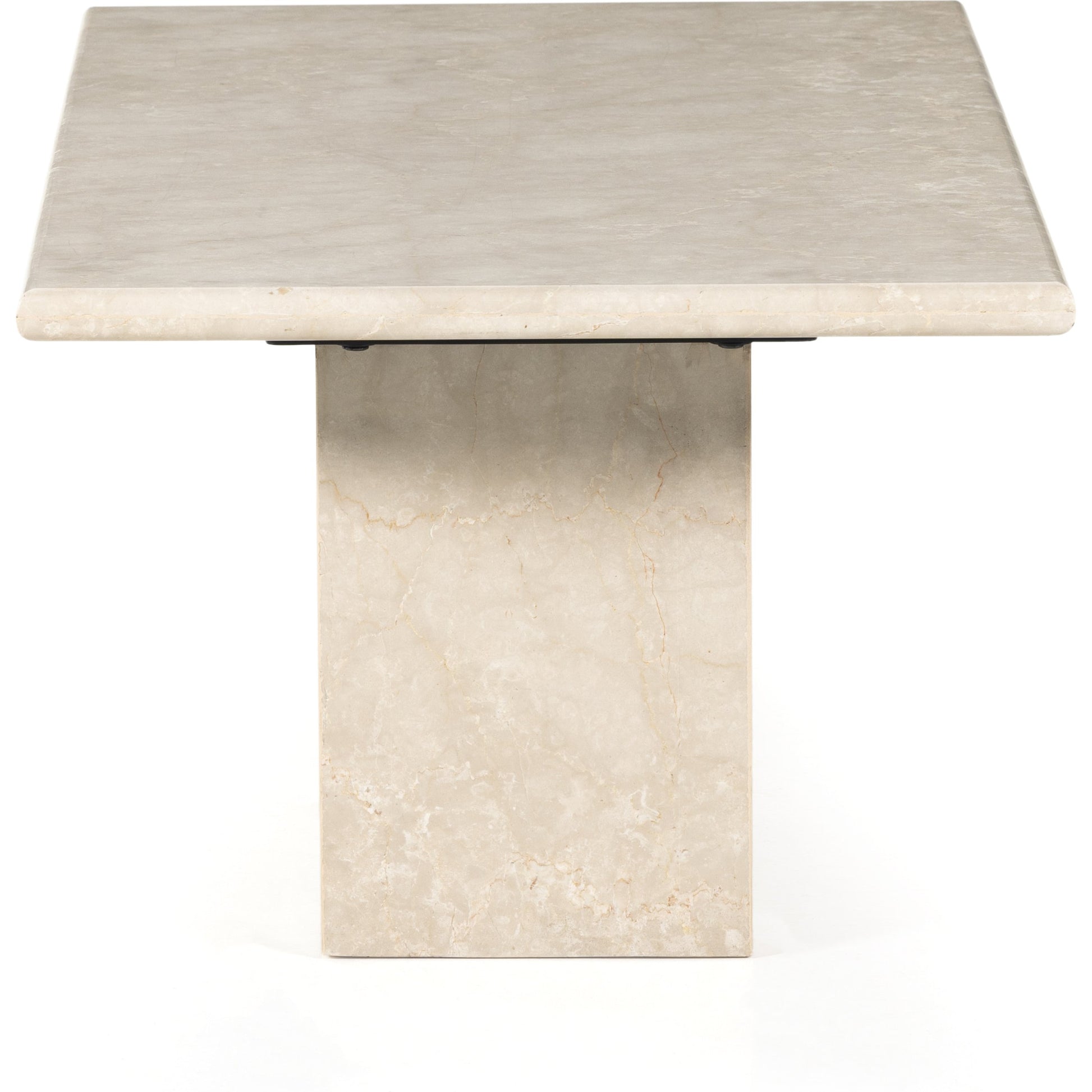 Arum Coffee Table by Four Hands in cream marble. Made from solid marble in a coastal style.