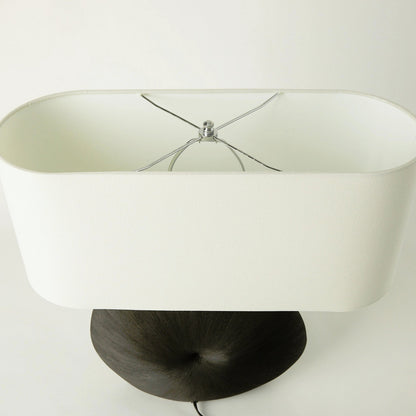 Busaba Table Lamp by Four Hands. Made from ceramic, 65% polyester, 35% flax, linen, thermoplastic in a modern style.