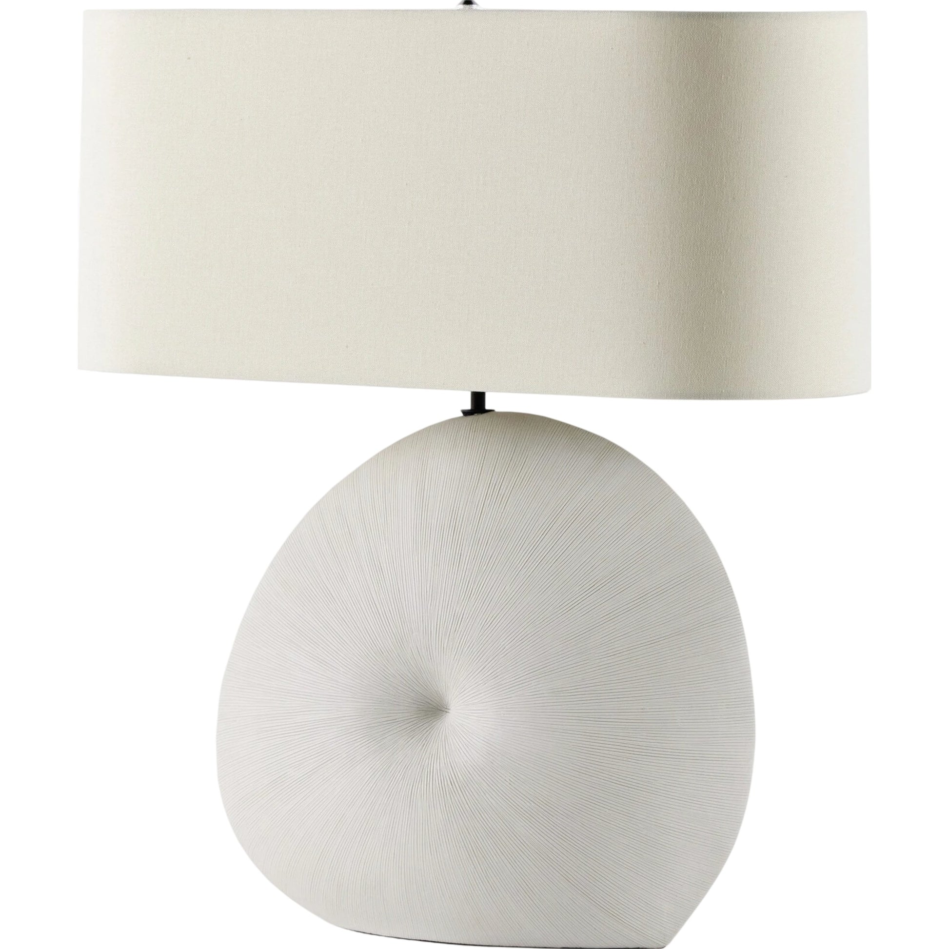 Busaba Table Lamp by Four Hands. Made from ceramic, 65% polyester, 35% flax, linen, thermoplastic in a modern style.
