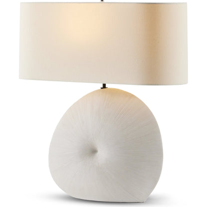Busaba Table Lamp by Four Hands. Made from ceramic, 65% polyester, 35% flax, linen, thermoplastic in a modern style.