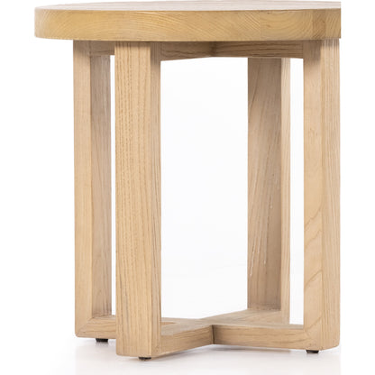 Liad End Table by Four Hands in natural nettlewood. Made from solid nettlewood in a modern style.