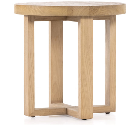 Liad End Table by Four Hands in natural nettlewood. Made from solid nettlewood in a modern style.