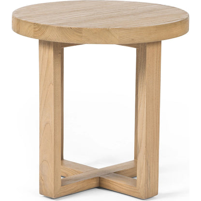 Liad End Table by Four Hands in natural nettlewood. Made from solid nettlewood in a modern style.