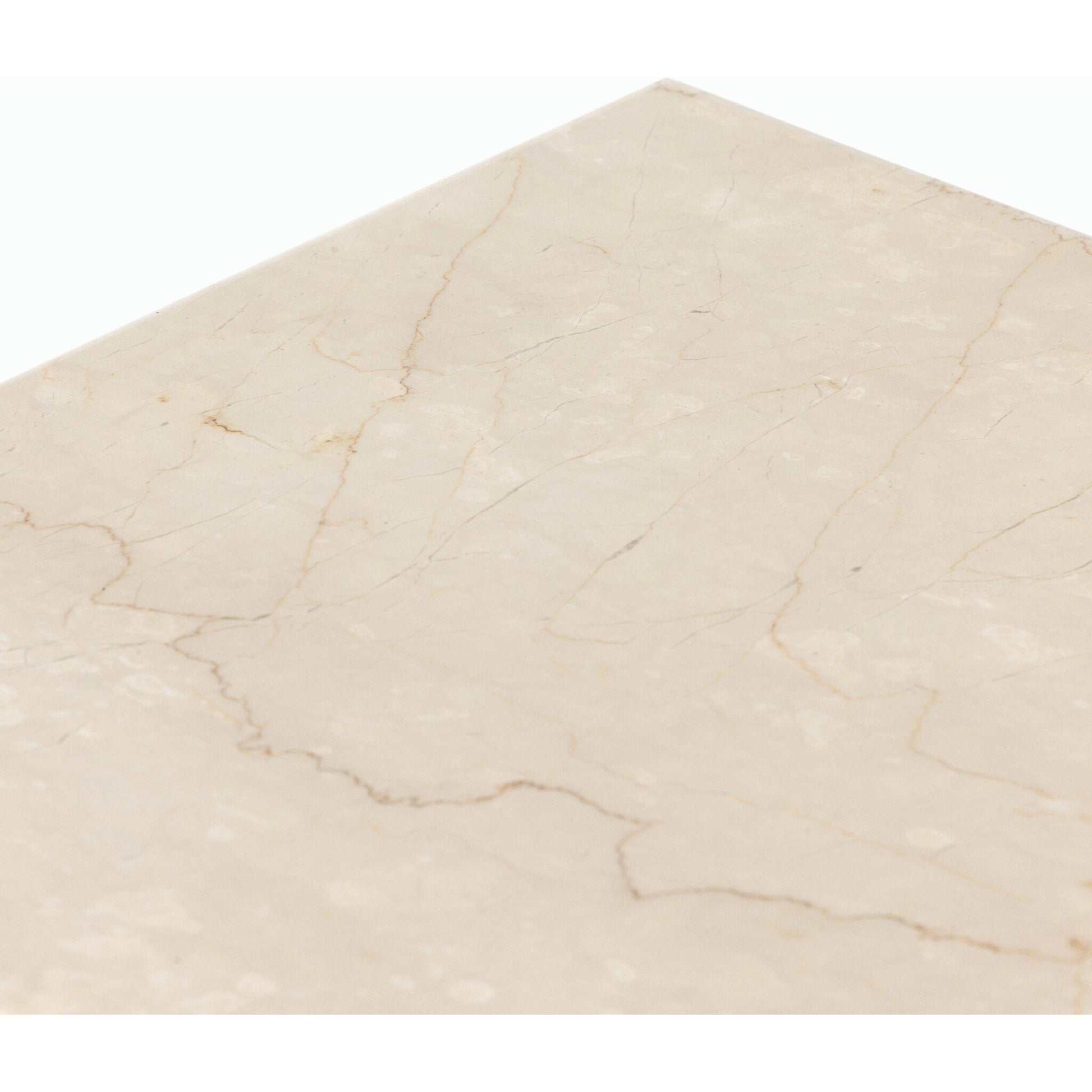 Arum End Table by Four Hands in cream marble. Made from solid marble in a transitional style.