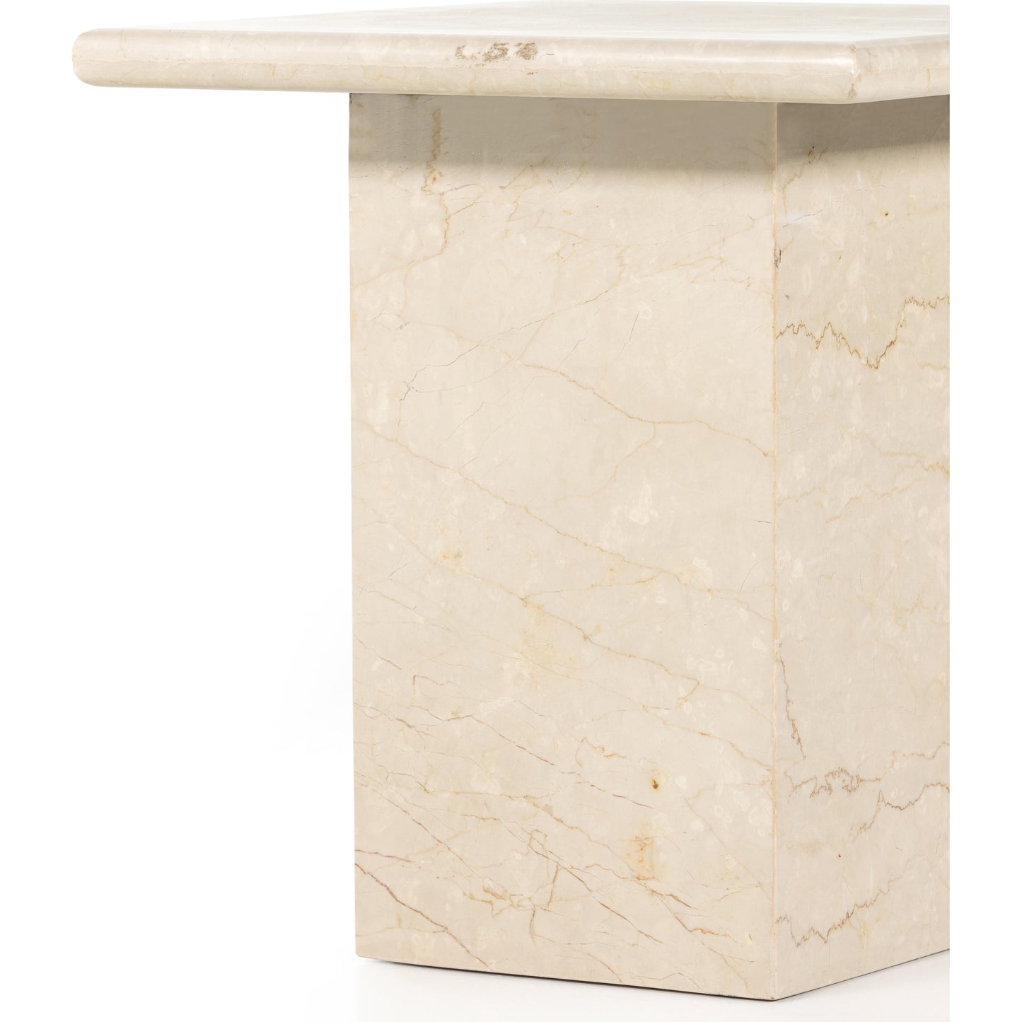 007 SI-1901916 | Additional Silo | Arum End Table by Four Hands in cream marble. Made from solid marble in a transitional style.