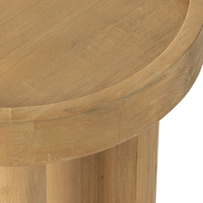 Schwell End Table by Four Hands in natural beech. Made from solid beech, poplar plywood in a modern style.