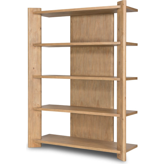 Edmund Bookcase by Four Hands in smoked pine. Made from solid pine in a transitional style.