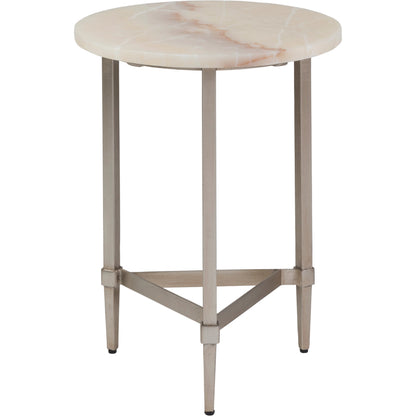 Benton Round Spot Table by Artistica Home in champagne leaf. Made from unique in a modern style.