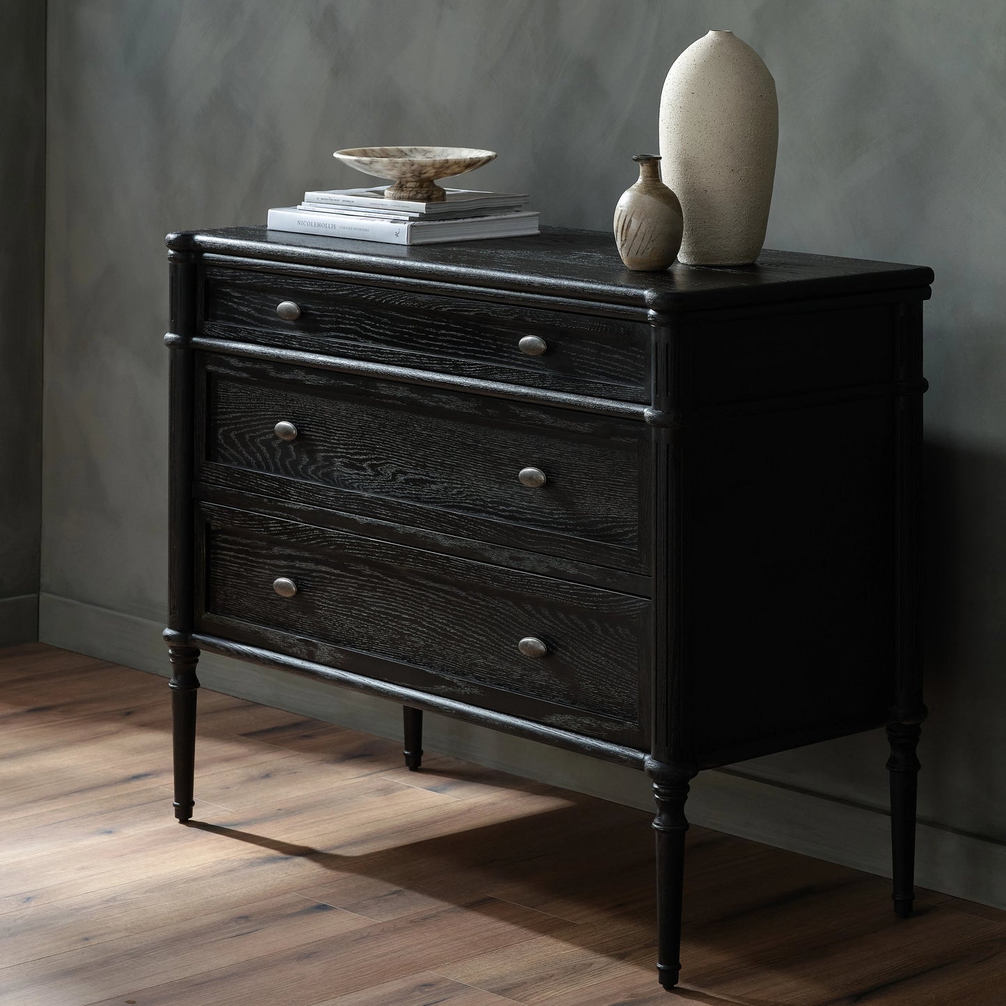 030 SI-1901410 | Lifestyle | Toulouse Chest by Four Hands. Made from solid oak, oak veneer in a traditional style.