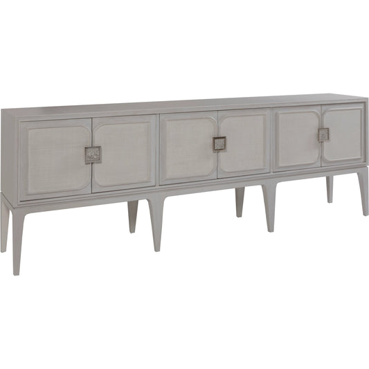 Elixer Long Console by Artistica Home in misty white gray. Made from unique in a modern style.