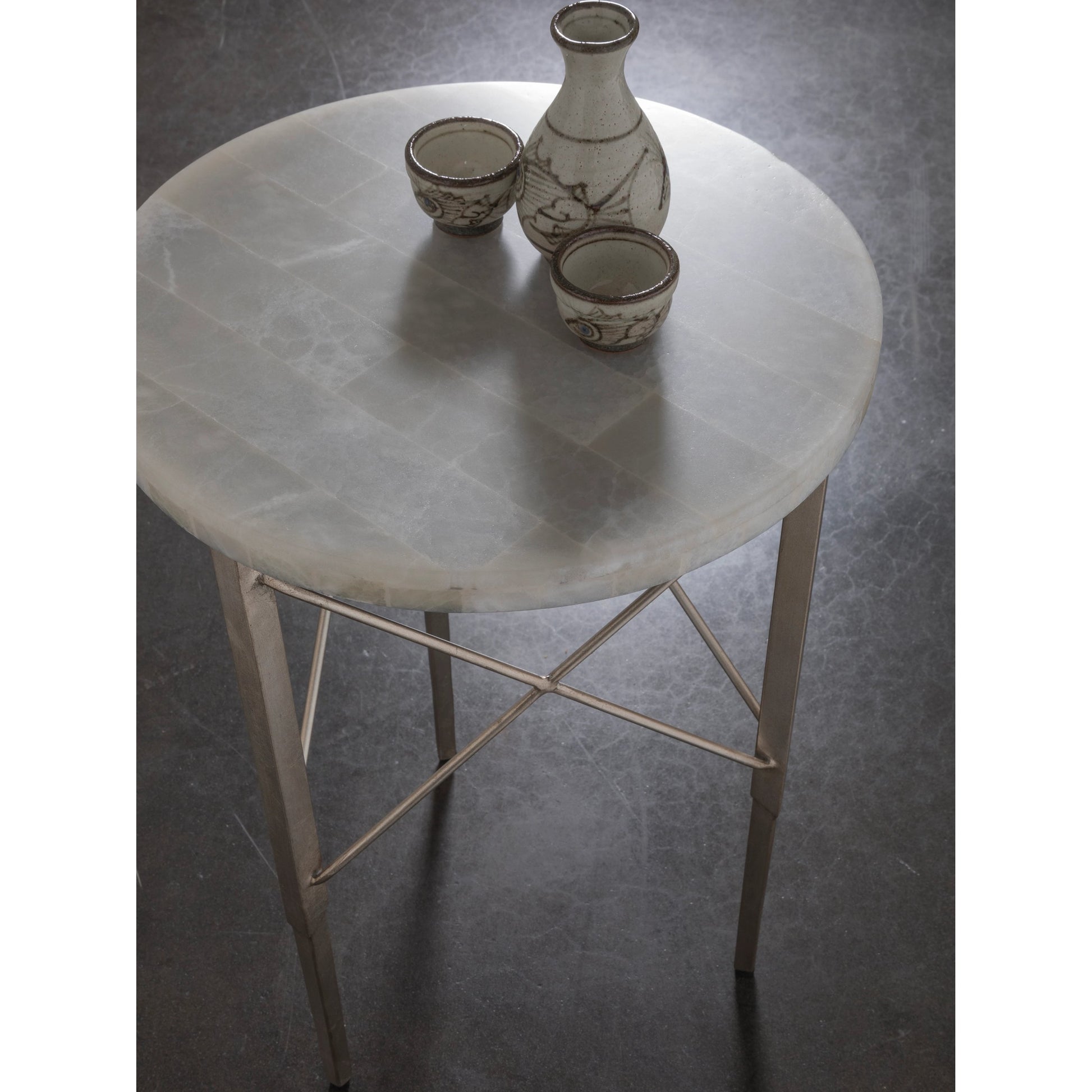 Bernard Spot Table by Artistica Home in champagne leaf. Made from unique in a modern style.