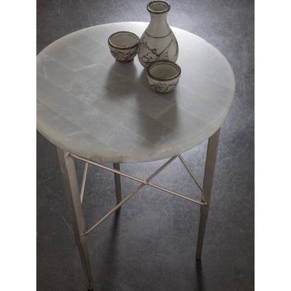 Bernard Spot Table by Artistica Home in champagne leaf. Made from unique in a modern style.