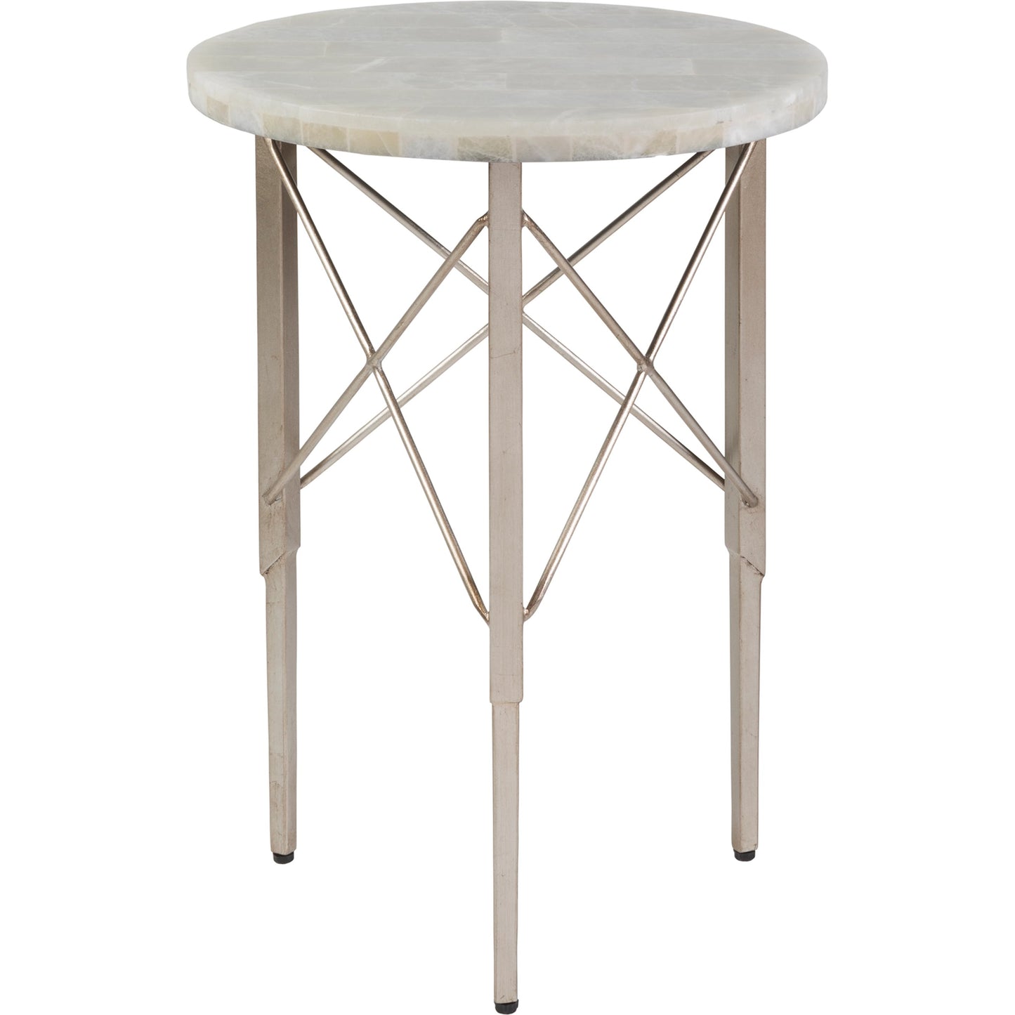 001 SI-1962889 | Primary Silo | Bernard Spot Table by Artistica Home in champagne leaf. Made from unique in a modern style.