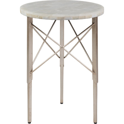 Bernard Spot Table by Artistica Home in champagne leaf. Made from unique in a modern style.