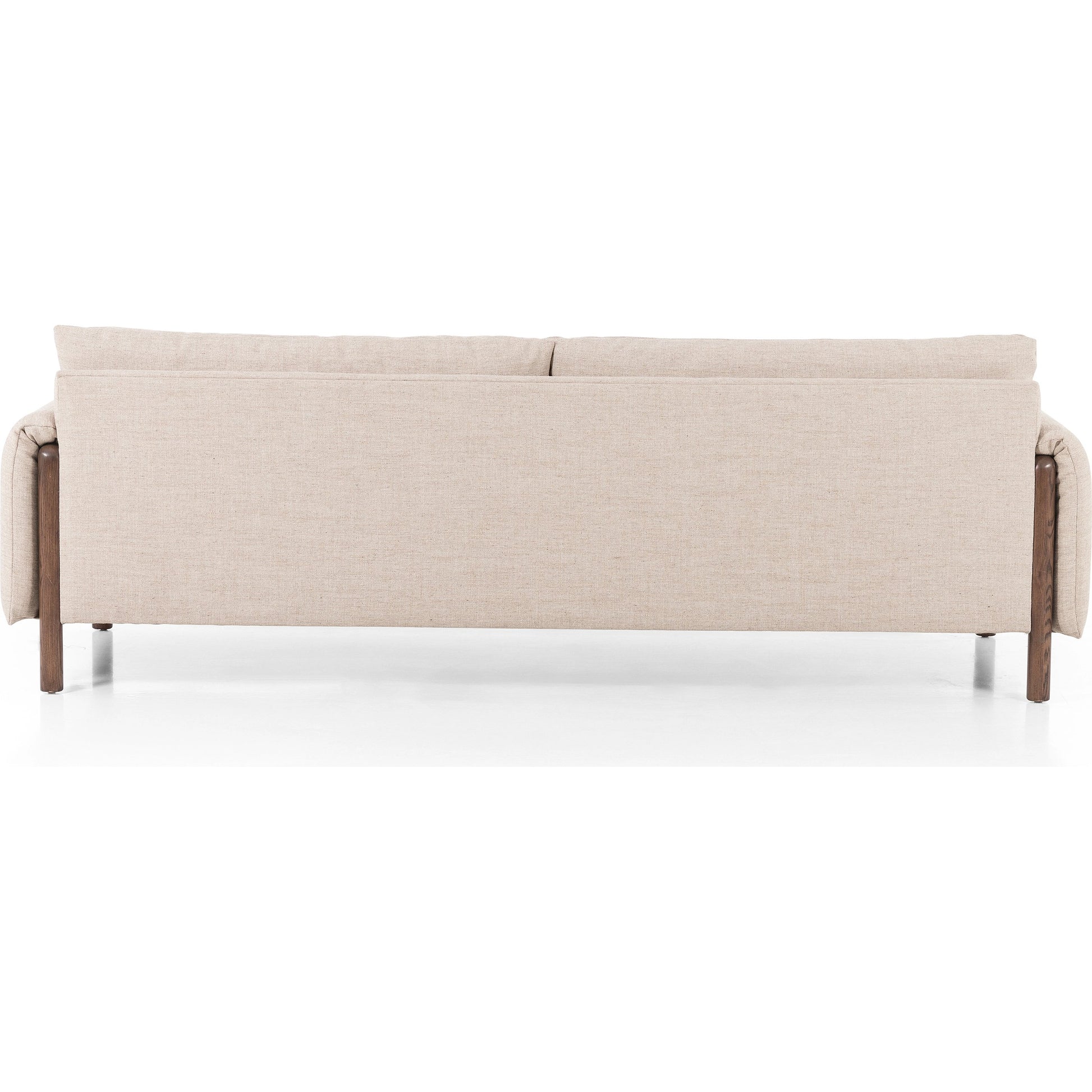 Fleming Sofa by Four Hands in alcala wheat, terra brown ash. Made from 70% polyester, 20% viscose (rayon), 10% flax, linen, solid ash, 100% polyester in a modern style.