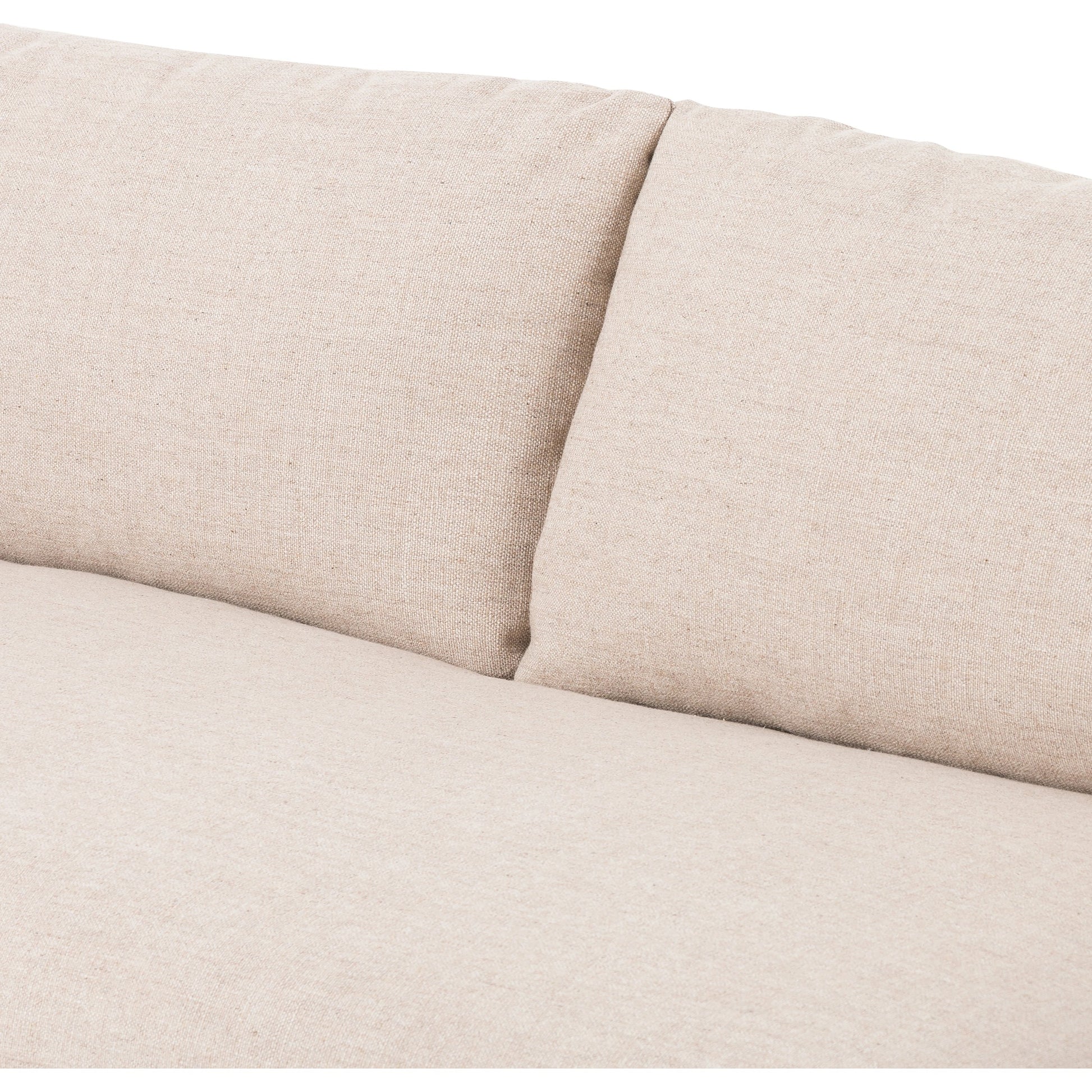 Fleming Sofa by Four Hands in alcala wheat, terra brown ash. Made from 70% polyester, 20% viscose (rayon), 10% flax, linen, solid ash, 100% polyester in a modern style.