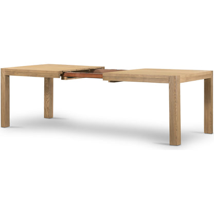 Zuma Extension Dining Table by Four Hands in dune ash, dune ash veneer and dune ash. Made from ash veneer, solid ash in a cottage & farmhouse style.