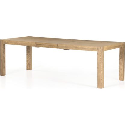 Zuma Extension Dining Table by Four Hands in dune ash, dune ash veneer and dune ash. Made from ash veneer, solid ash in a cottage & farmhouse style.