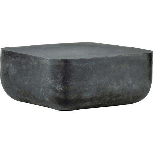 Basil Square Outdoor Coffee Table by Four Hands. Made from aluminum in a coastal style.