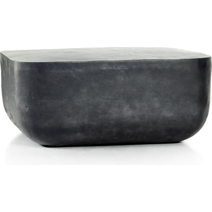 Basil Square Outdoor Coffee Table by Four Hands. Made from aluminum in a coastal style.