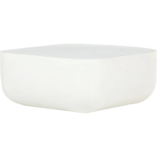 Basil Square Outdoor Coffee Table by Four Hands. Made from aluminum in a coastal style.