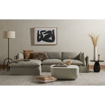 Basil Square Outdoor Coffee Table by Four Hands. Made from aluminum in a coastal style.