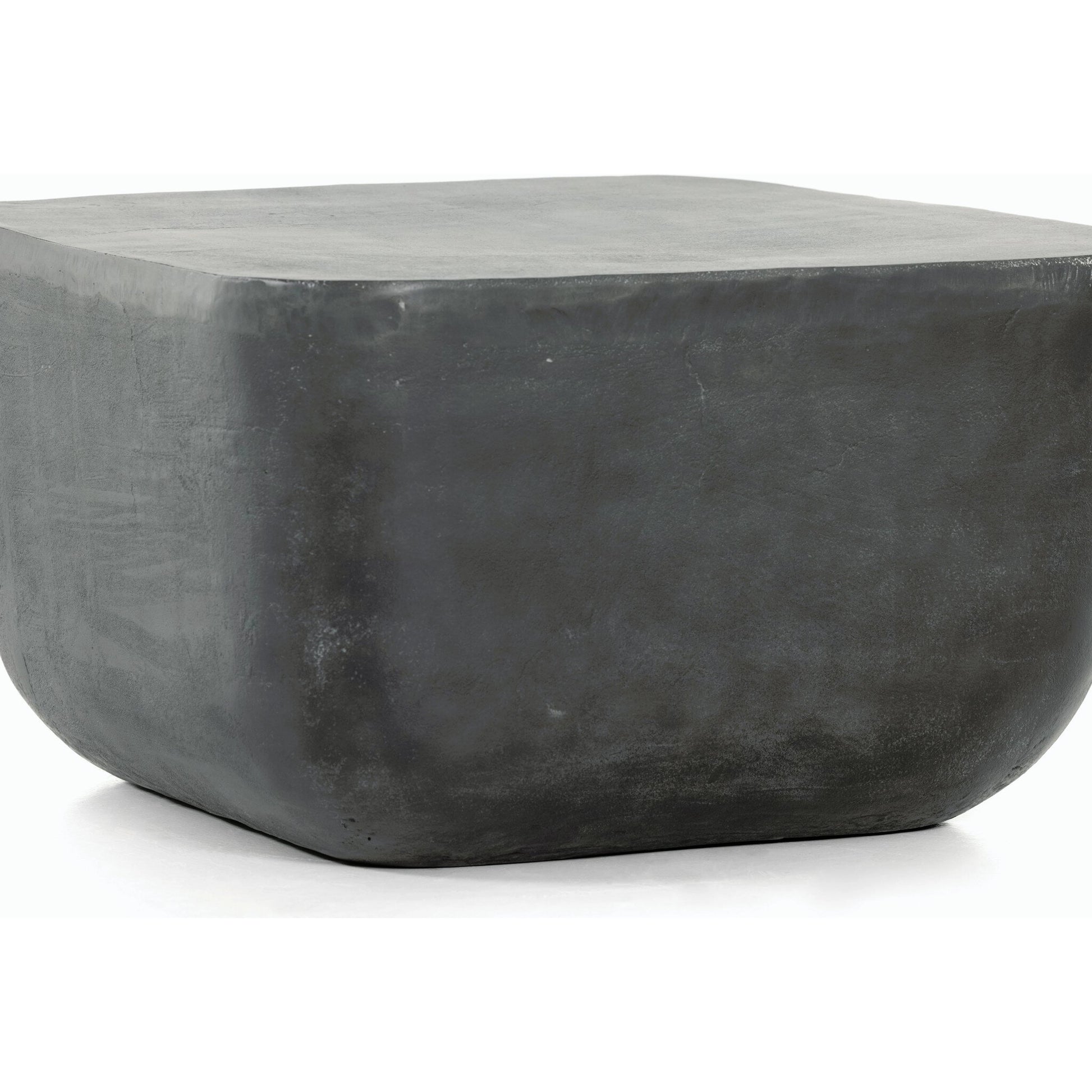 Basil Square Outdoor End Table by Four Hands. Made from aluminum in a modern style.