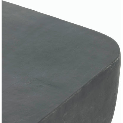 Basil Square Outdoor End Table by Four Hands. Made from aluminum in a modern style.