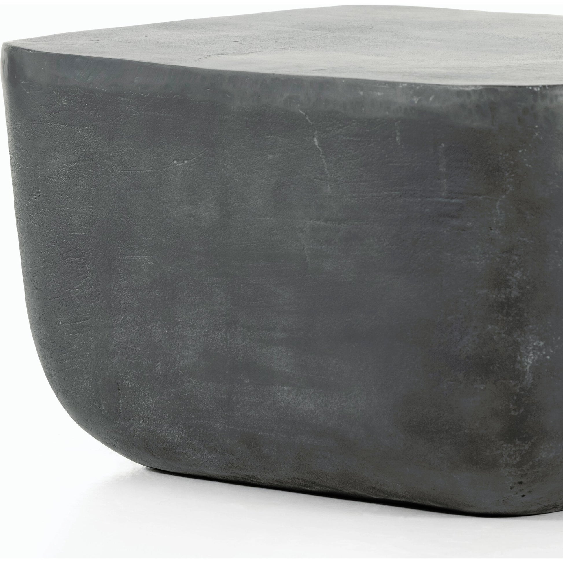 Basil Square Outdoor End Table by Four Hands. Made from aluminum in a modern style.