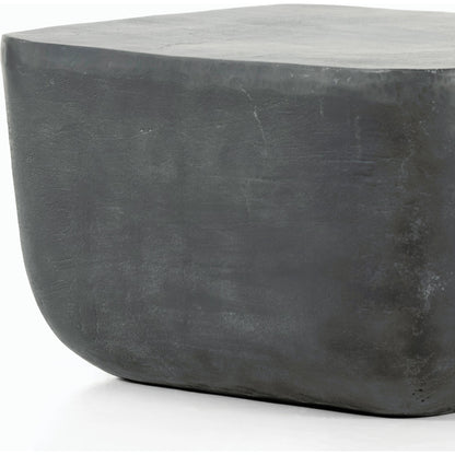 Basil Square Outdoor End Table by Four Hands. Made from aluminum in a modern style.