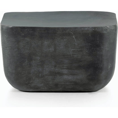 Basil Square Outdoor End Table by Four Hands. Made from aluminum in a modern style.