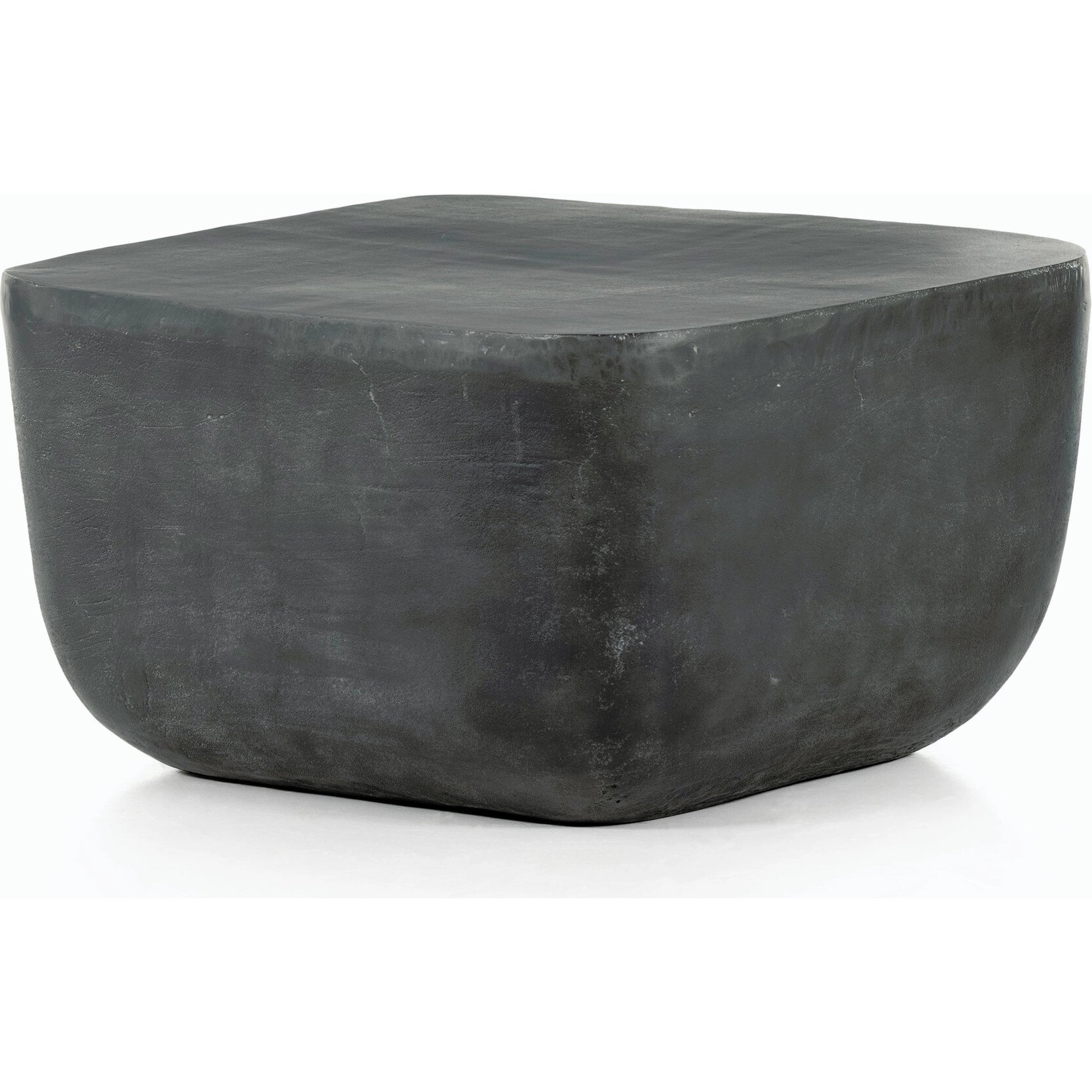 Basil Square Outdoor End Table by Four Hands. Made from aluminum in a modern style.