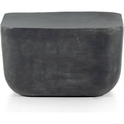 Basil Square Outdoor End Table by Four Hands. Made from aluminum in a modern style.