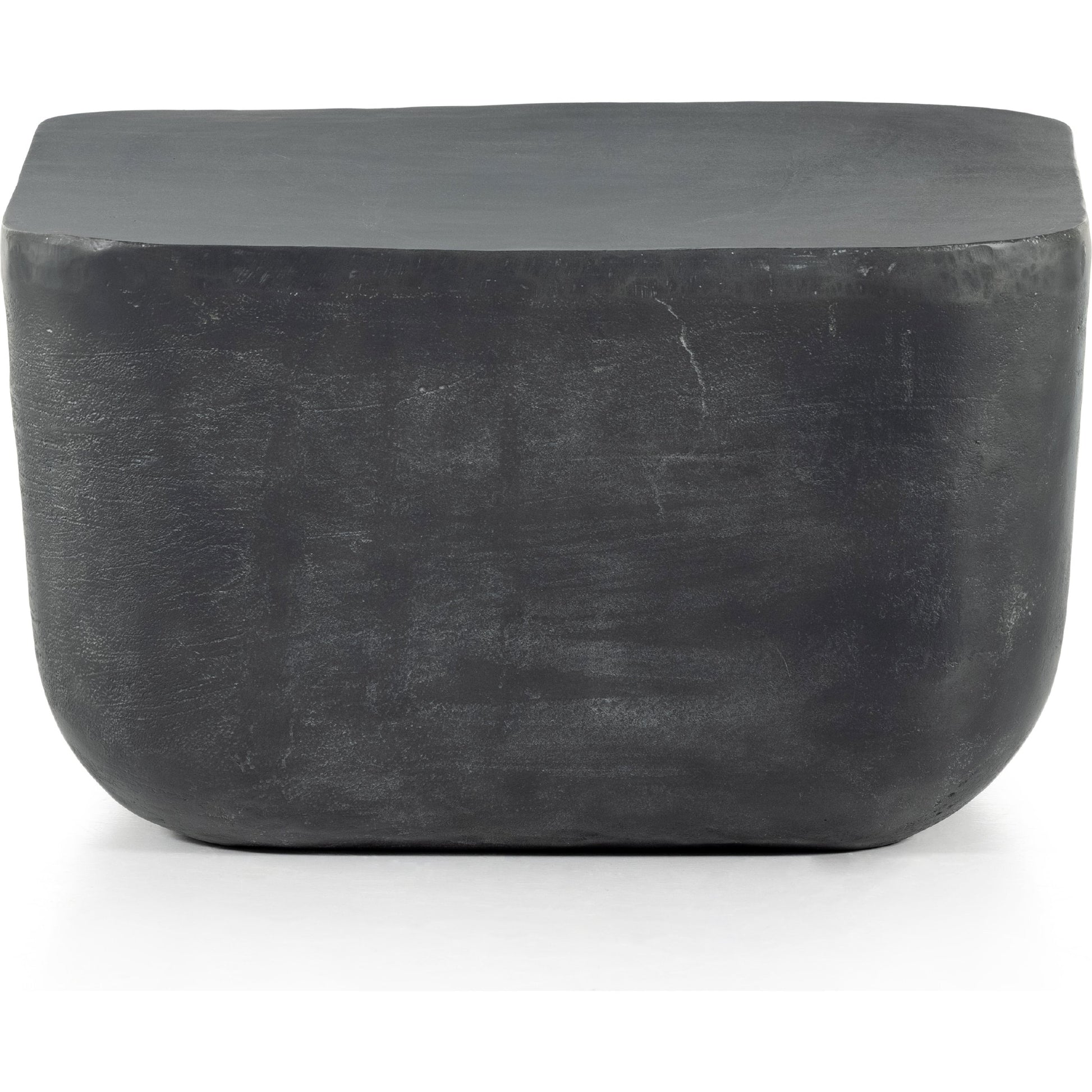 Basil Square Outdoor End Table by Four Hands. Made from aluminum in a modern style.