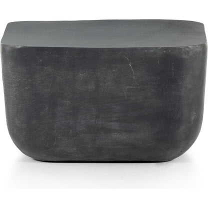 Basil Square Outdoor End Table by Four Hands. Made from aluminum in a modern style.