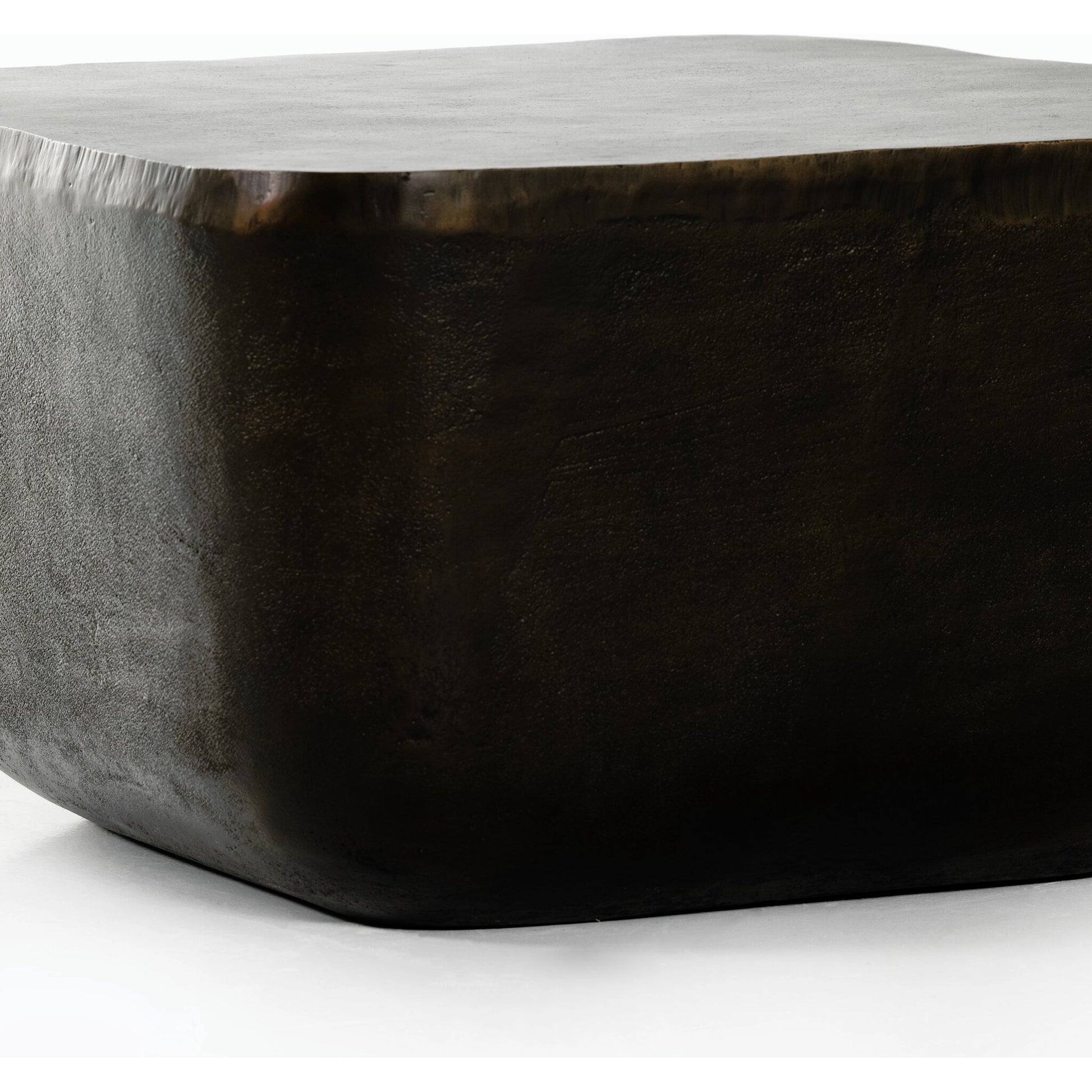 Basil Square Outdoor End Table by Four Hands. Made from aluminum in a modern style.