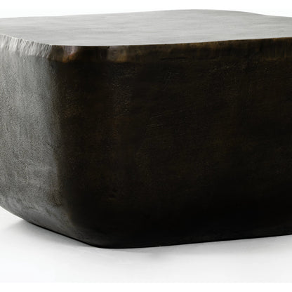Basil Square Outdoor End Table by Four Hands. Made from aluminum in a modern style.