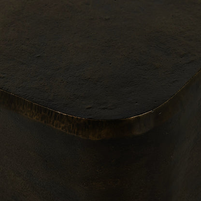 Basil Square Outdoor End Table by Four Hands. Made from aluminum in a modern style.