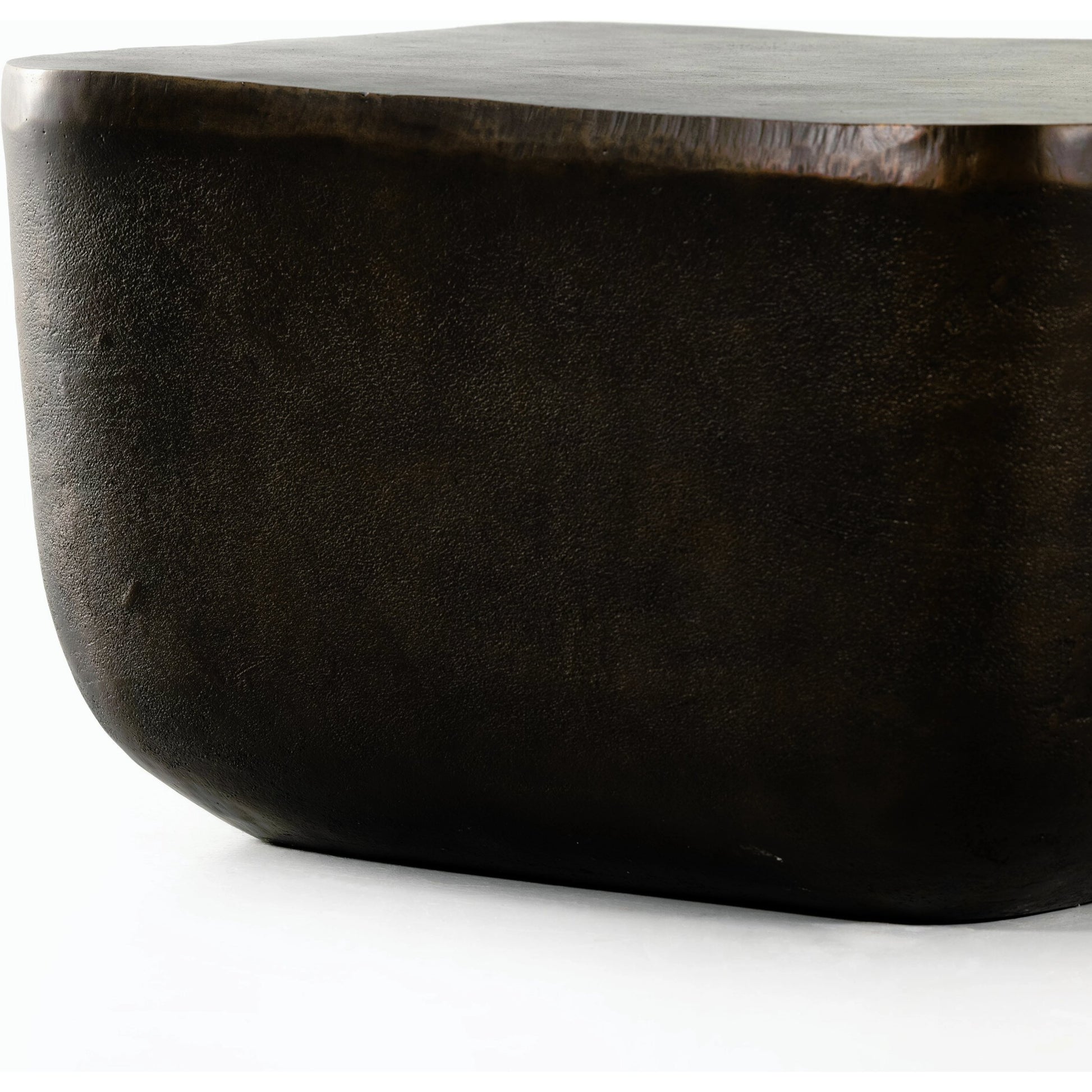 Basil Square Outdoor End Table by Four Hands. Made from aluminum in a modern style.
