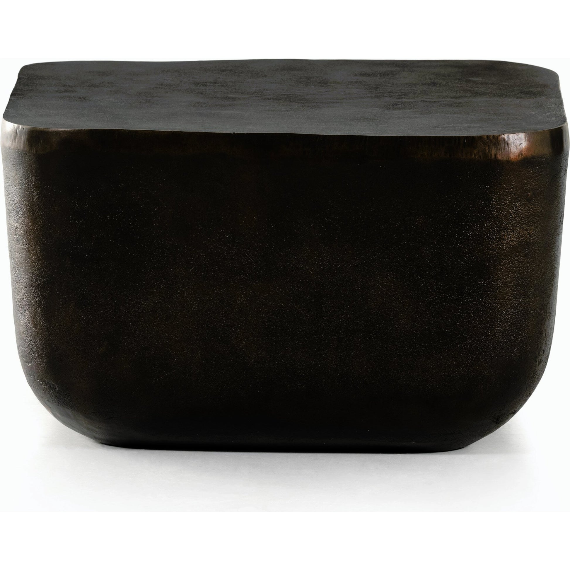 Basil Square Outdoor End Table by Four Hands. Made from aluminum in a modern style.