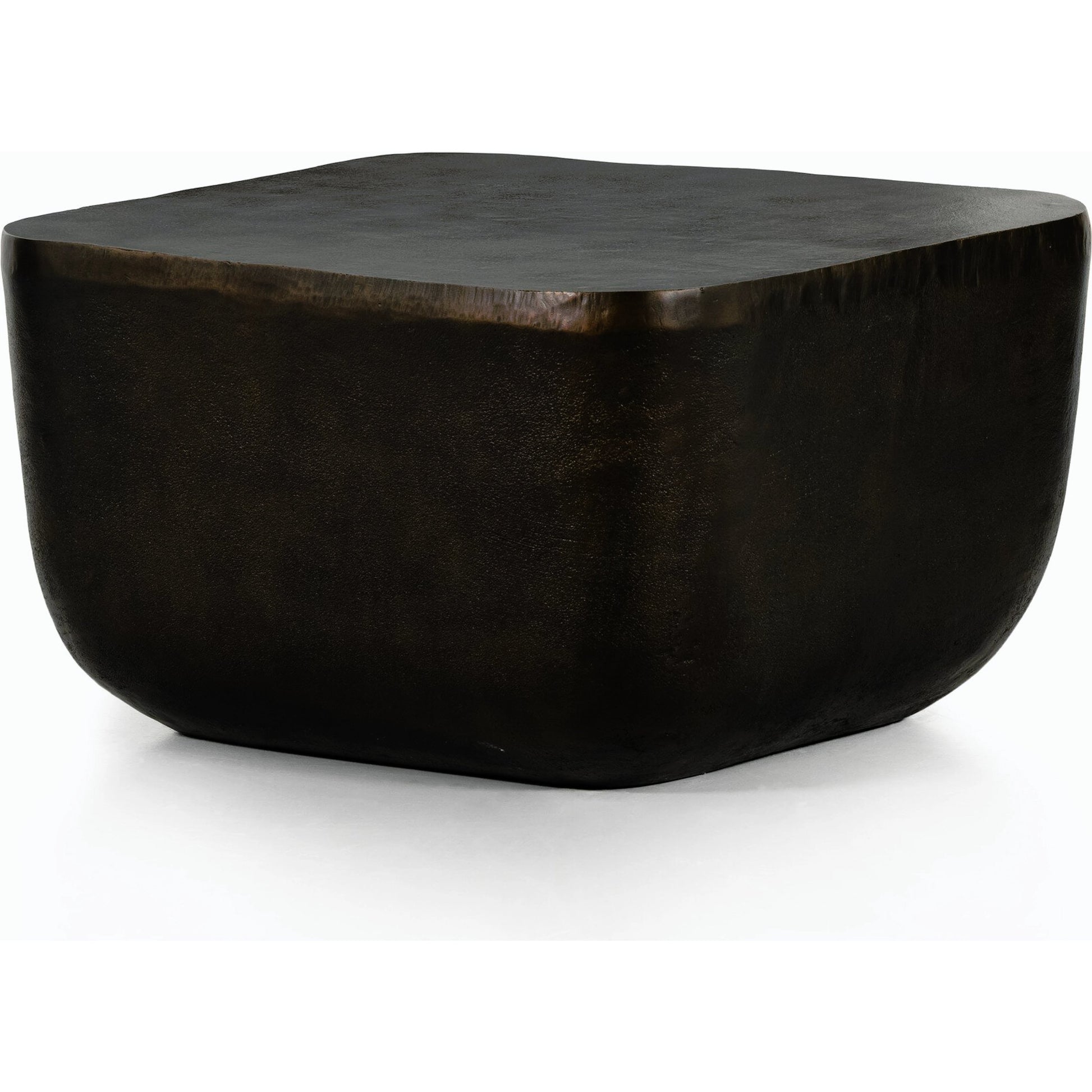 Basil Square Outdoor End Table by Four Hands. Made from aluminum in a modern style.