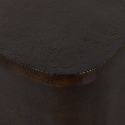 Basil Square Outdoor End Table by Four Hands. Made from aluminum in a modern style.