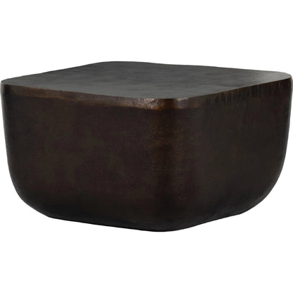 Basil Square Outdoor End Table by Four Hands. Made from aluminum in a modern style.