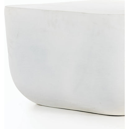 Basil Square Outdoor End Table by Four Hands. Made from aluminum in a modern style.