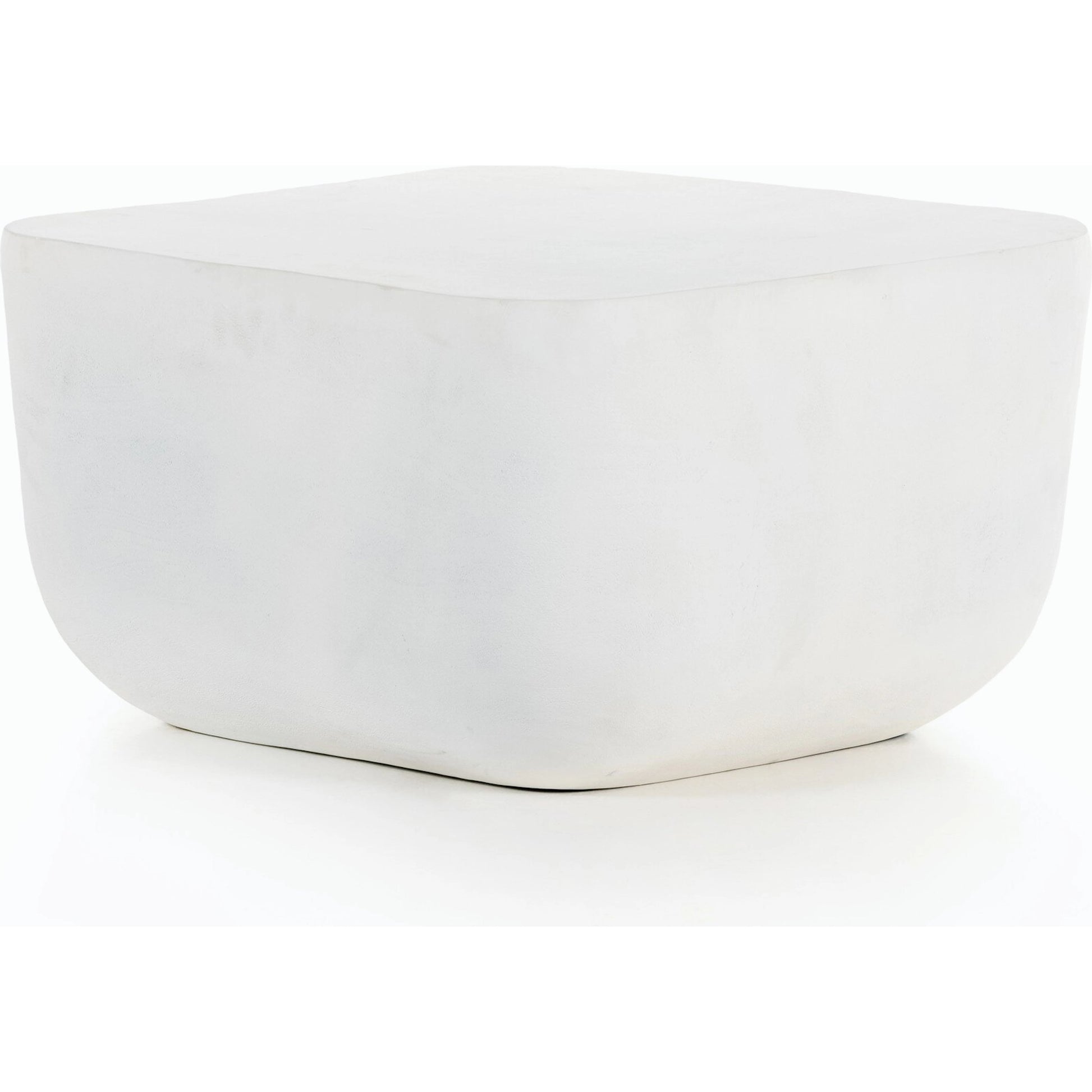 Basil Square Outdoor End Table by Four Hands. Made from aluminum in a modern style.