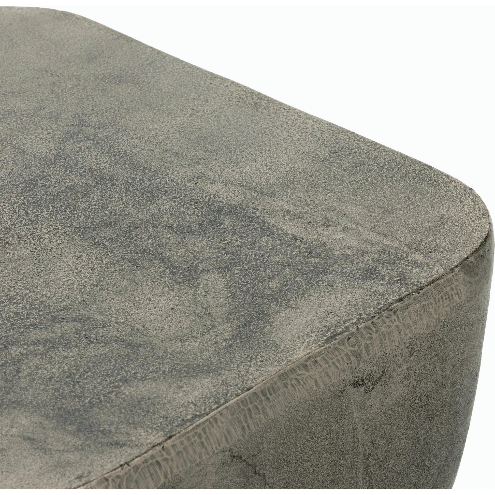 Basil Square Outdoor End Table by Four Hands. Made from aluminum in a modern style.