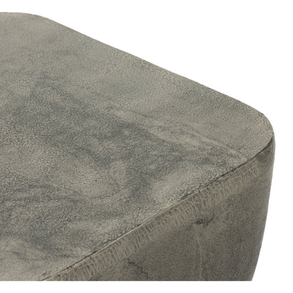 Basil Square Outdoor End Table by Four Hands. Made from aluminum in a modern style.